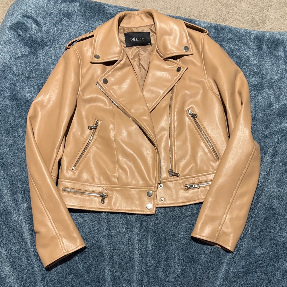 Deluc Faux Leather Biker Jacket